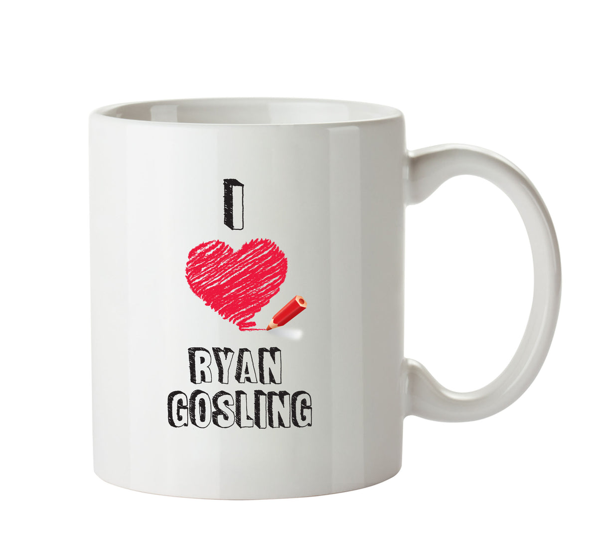 I Love Ryan Gosling Celebrity Mug Office Mug – printed mug product image 1