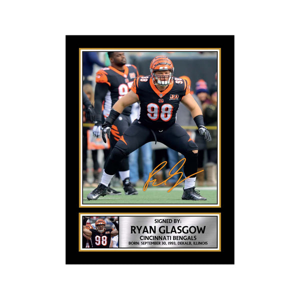 Ryan Glasgow American Football Printed Signature Print