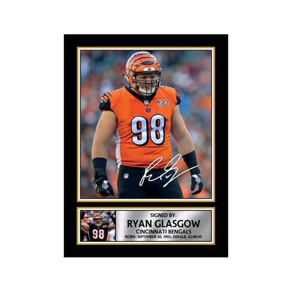 Ryan Glasgow 2 American Football Printed Signature Print