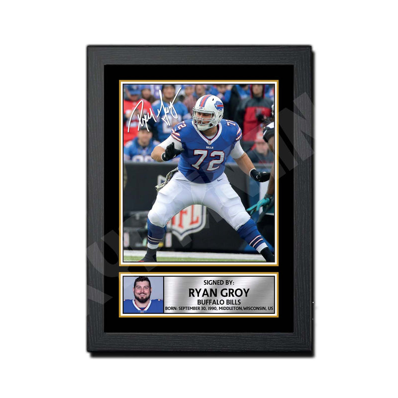 Ryan Groy 1 Limited Edition Football Signed Print - American Footballer