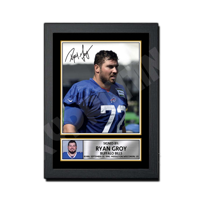 Ryan Groy 2 Limited Edition Football Signed Print - American Footballer