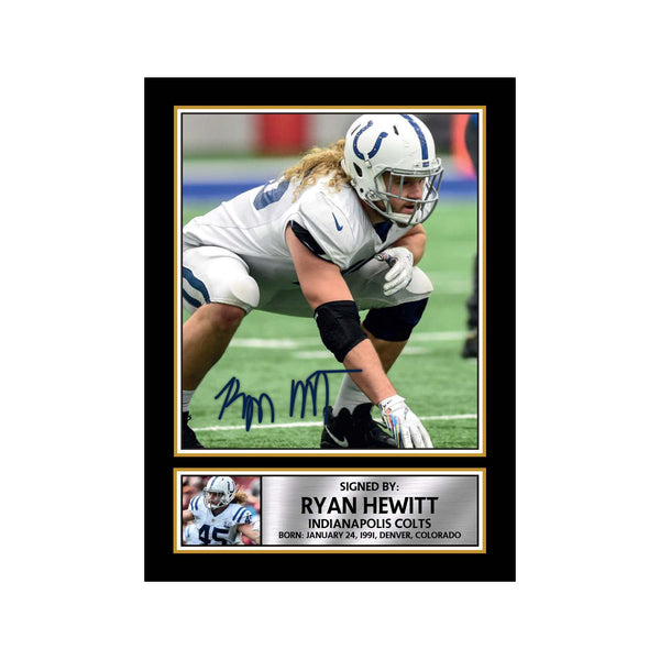 Ryan Hewitt American Football Printed Signature Print