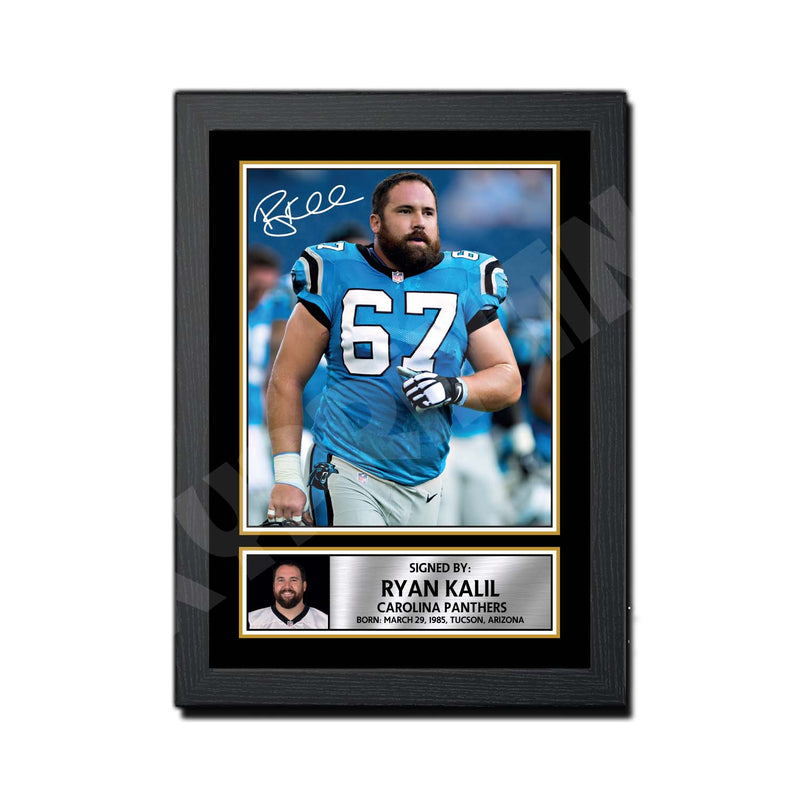 Ryan Kalil 1 Limited Edition Football Signed Print - American Footballer