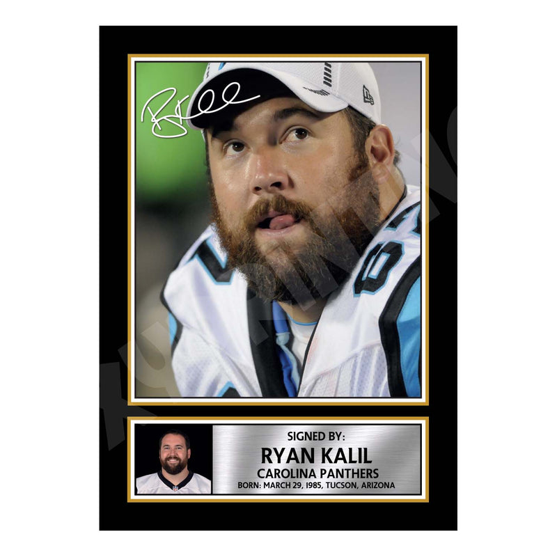 Ryan Kalil 2 Limited Edition Football Signed Print - American Footballer