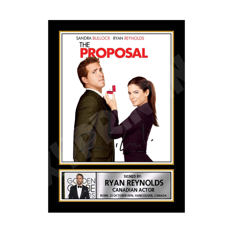 Ryan Reynolds 1 Limited Edition Movie Signed Print
