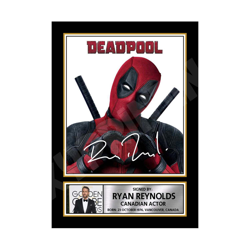 Ryan Reynolds 3 Limited Edition Movie Signed Print