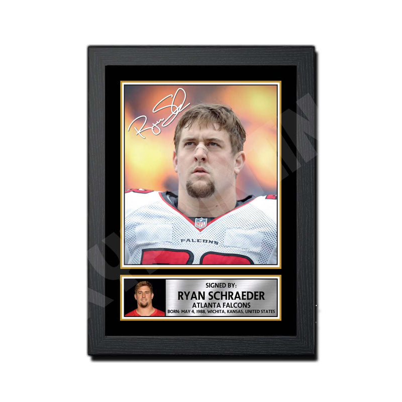 Ryan Schraeder 1 Limited Edition Football Signed Print - American Footballer