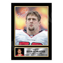 Ryan Schraeder 1 Limited Edition Football Signed Print - American Footballer