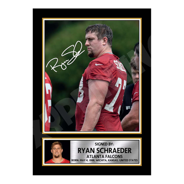 Ryan Schraeder 2 American Football Printed Signature Print