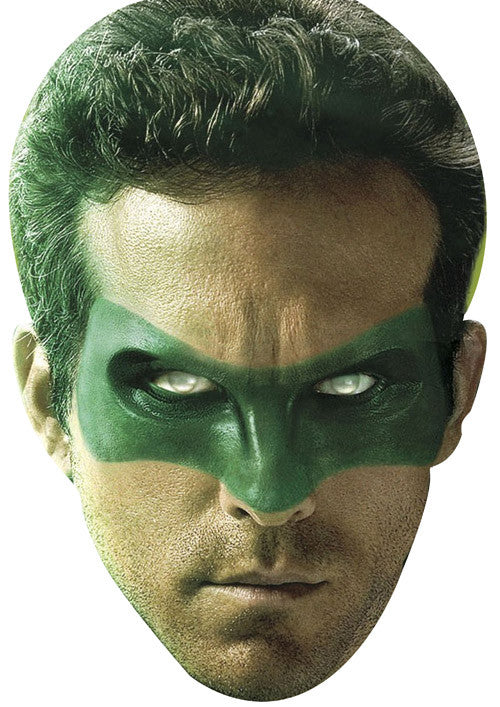 Ryan Reynolds Green Lantern Celebrity Face Mask Fancy Dress Cardboard Costume Mask