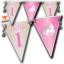 S009 S010 Unicorn Bunting Premium Party Decorations  (Standard Bunting (14.8cm X 21cm))
