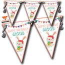 S024 BUNTING XMAS RABBIT Personalised Custom Bunting Premium Party Decorations  (Standard Bunting (14.8cm X 21cm))