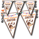 S028 BUNTING BABY MONKEY 2 Personalised Custom Bunting Premium Party Decorations  (Standard Bunting (14.8cm X 21cm))