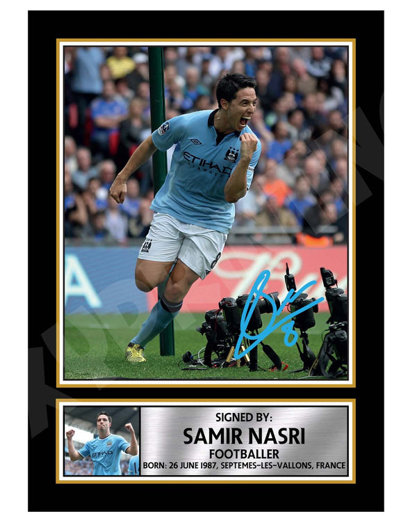 SAMIR NASRI 2 Football Player Printed Signature Print