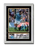 SAMIR NASRI 2 Limited Edition Football Player Signed Print - Football