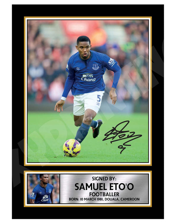 SAMUEL ETO_O Football Player Printed Signature Print