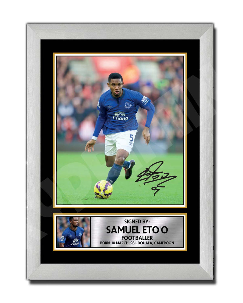 SAMUEL ETO_O Limited Edition Football Player Signed Print - Football