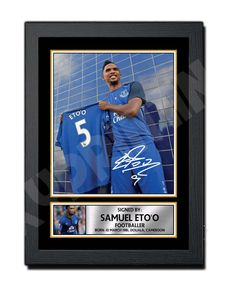 SAMUEL ETO_O 2 Limited Edition Football Player Signed Print - Football