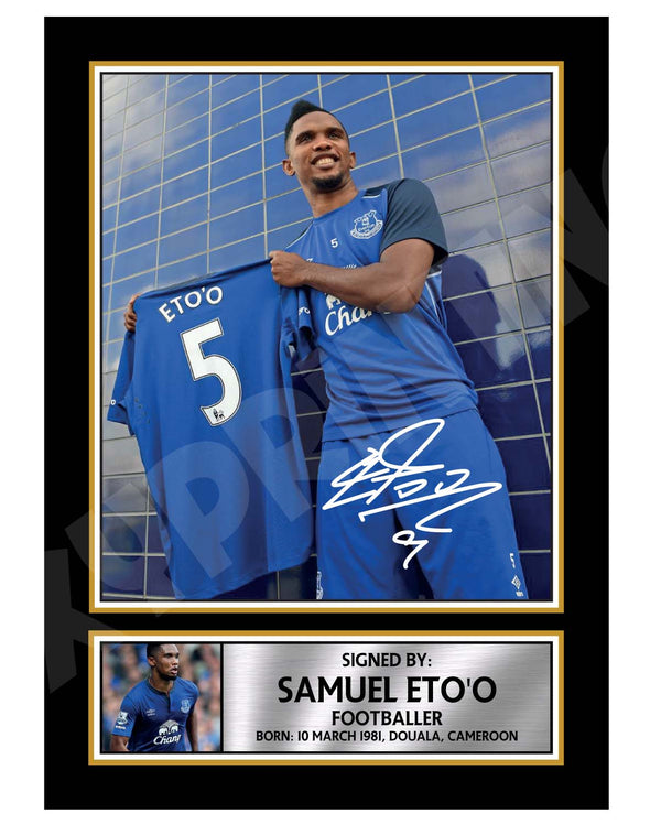 SAMUEL ETO_O 2 Football Player Printed Signature Print