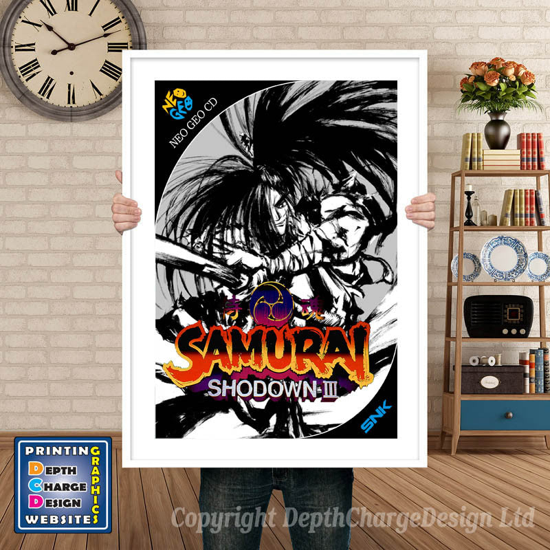 SAMURAI SHOWDOWN 3 NEO GEO GAME INSPIRED THEME Retro Gaming Poster A4 A3 A2 Or A1