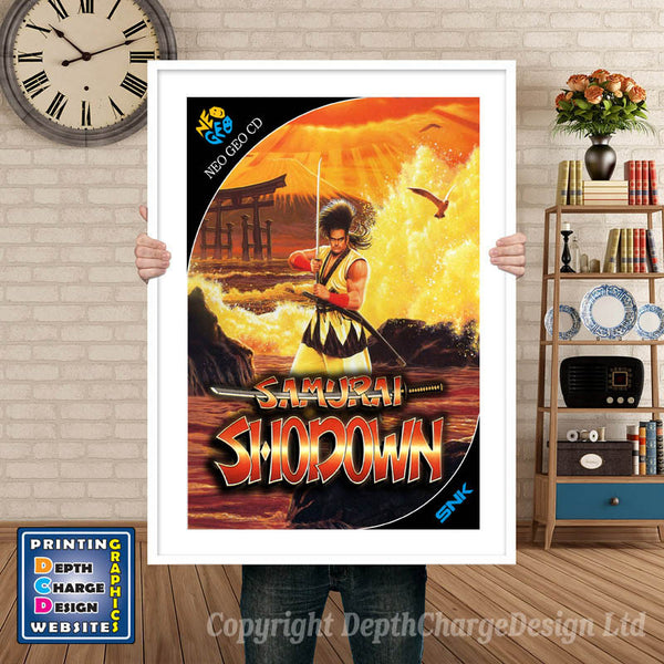 Samurai Showdown NEO GEO Game Inspired Theme Retro Gaming Poster