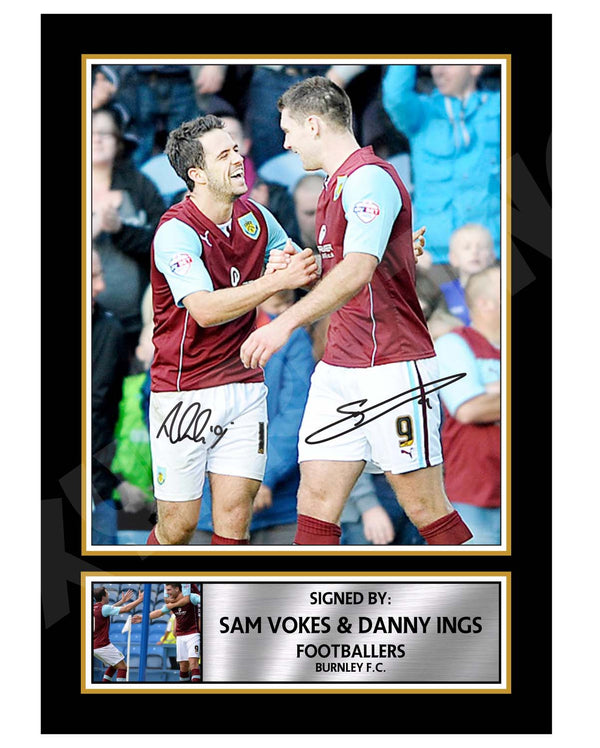 SAM VOKES _ DANNY INGS Football Player Printed Signature Print