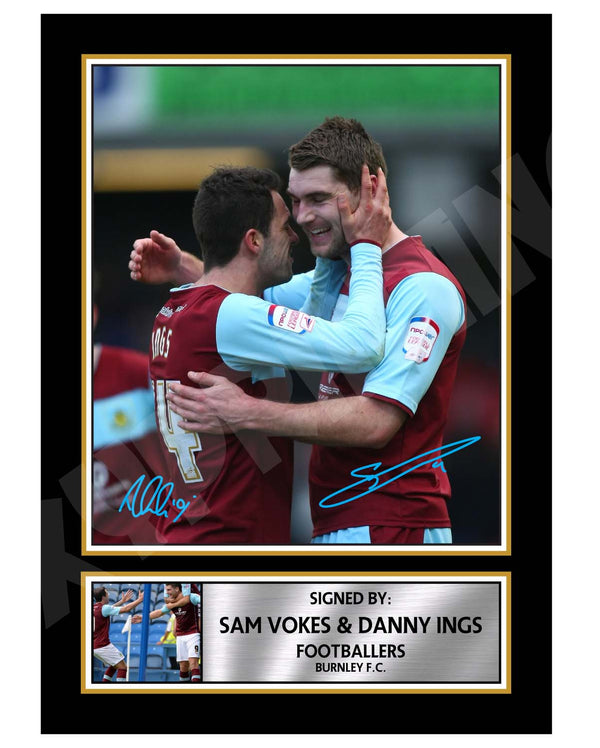 SAM VOKES _ DANNY INGS 2 Football Player Printed Signature Print
