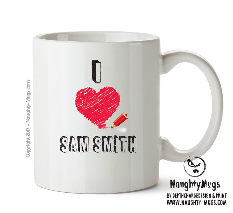 I Love SAM SMITH Celebrity Mug
