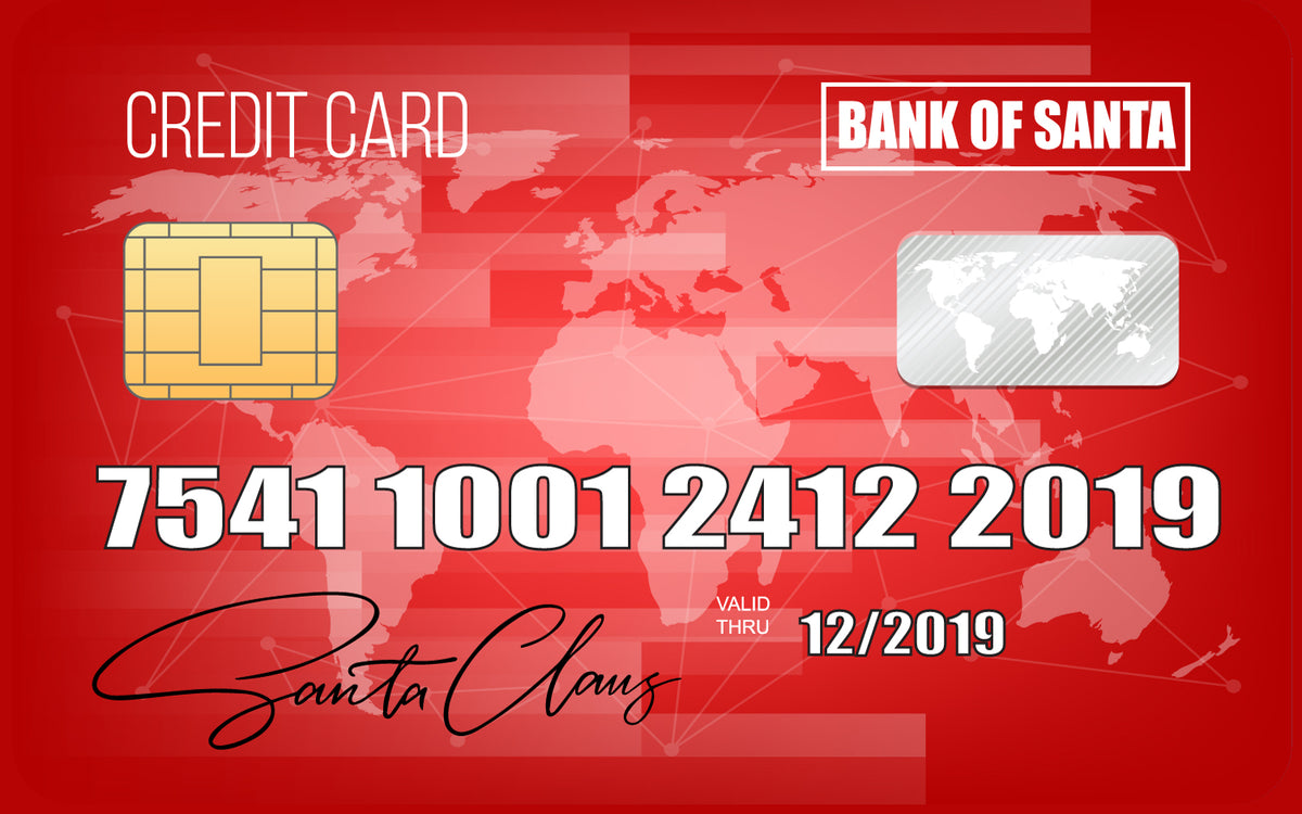 Santa Claus Lost Credit Card ONLY Christmas Eve Traditional Keepsake Gift