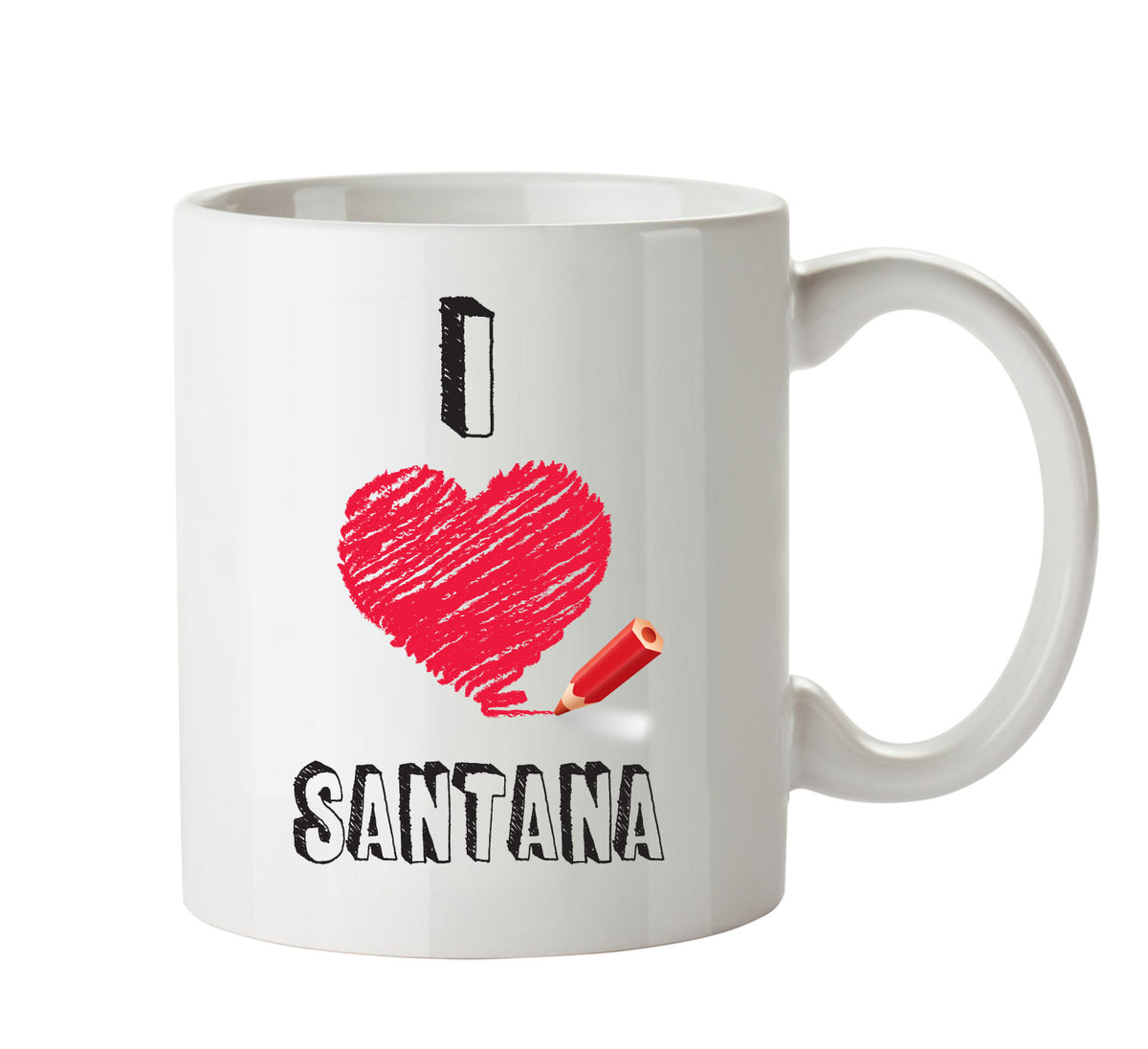 I Love SANTANA Celebrity Mug – printed mug product image 1