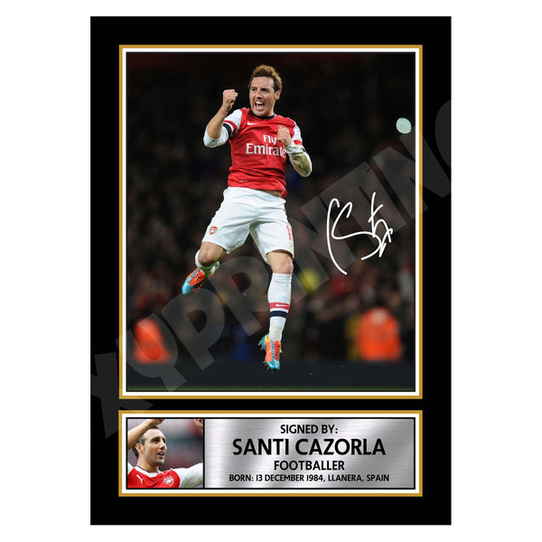 SANTI CAZORLA Football Player Printed Signature Print