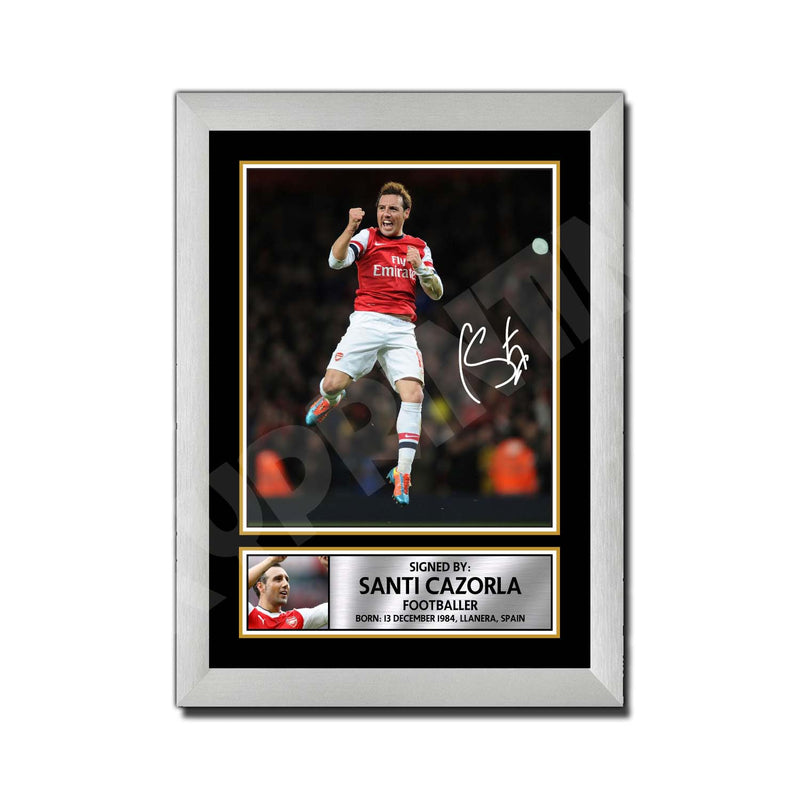 SANTI CAZORLA Limited Edition Football Player Signed Print - Football