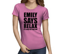 Say Relax Black Hen T-Shirt - Any Name - Party Tee