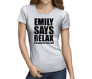 Say Relax Black Hen T-Shirt - Any Name - Party Tee