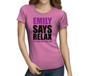 Say Relax Colour Hen T-Shirt - Any Name - Party Tee