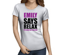 Say Relax Colour Hen T-Shirt - Any Name - Party Tee