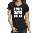 Say Relax White Hen T-Shirt - Any Name - Party Tee