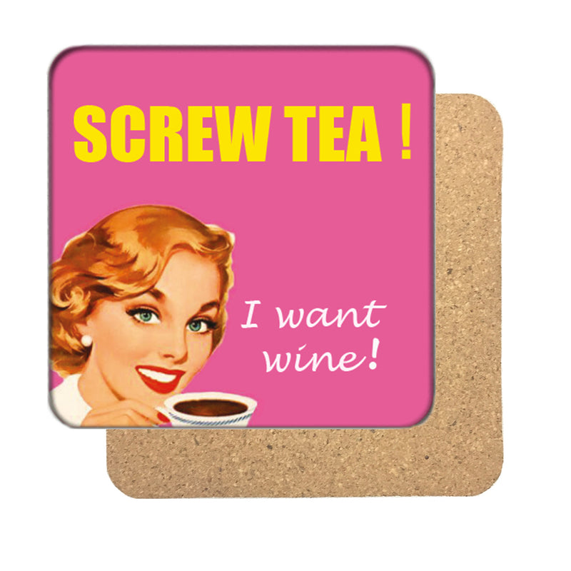 Screw Tea! Drinks Coaster