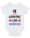 Me and My Godmother Love SCUNTHORPE UNITED Personalised FOOTBALL TEAM Baby Grow