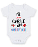 Me and My Uncle Love SCUNTHORPE UNITED Personalised FOOTBALL TEAM Baby Grow