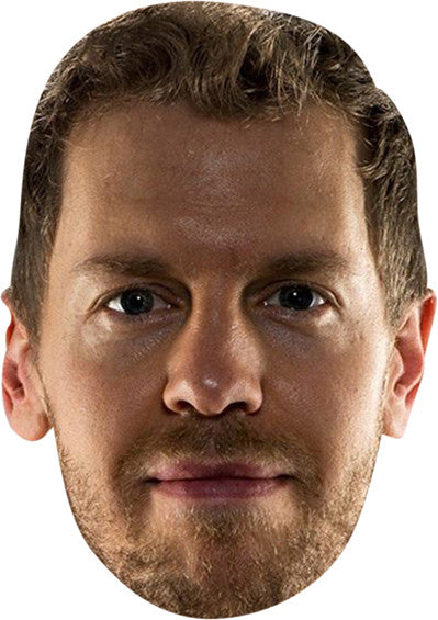 Sebastian Vettel Face Mask – Fancy Dress Cardboard Costume Mask