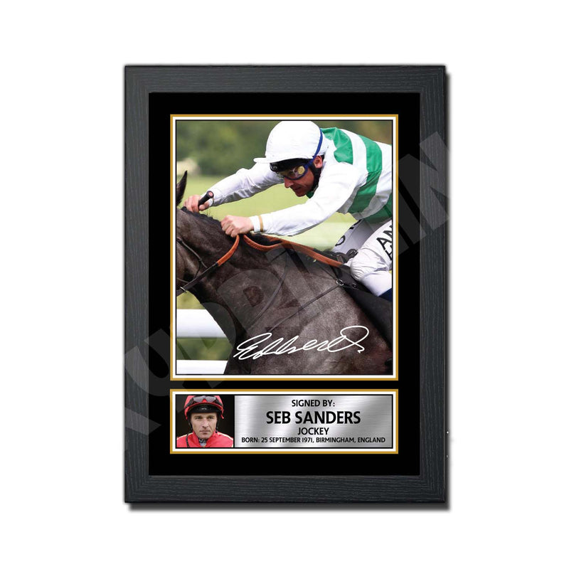 SEB SANDERS Limited Edition Horse Racer Signed Print - Horse Racing