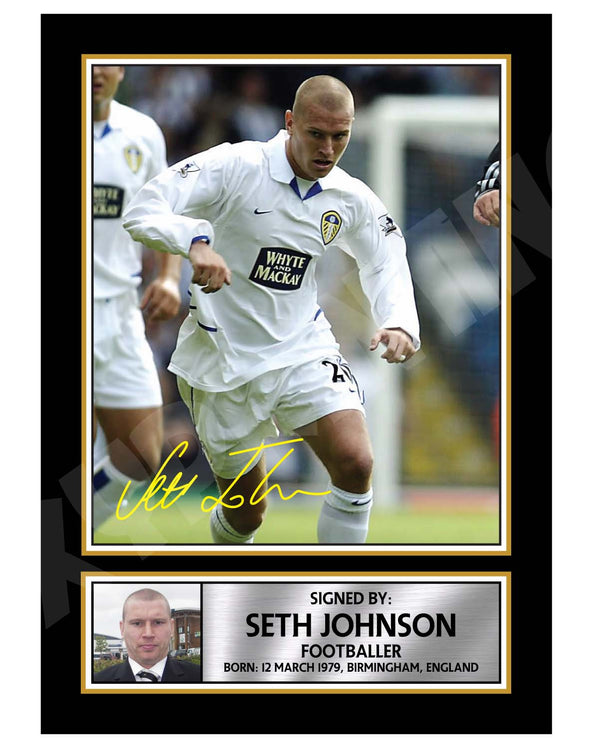 SETH JOHNSON Football Player Printed Signature Print