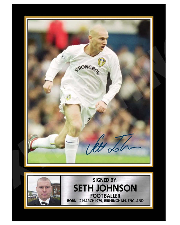 SETH JOHNSON 2 Football Player Printed Signature Print