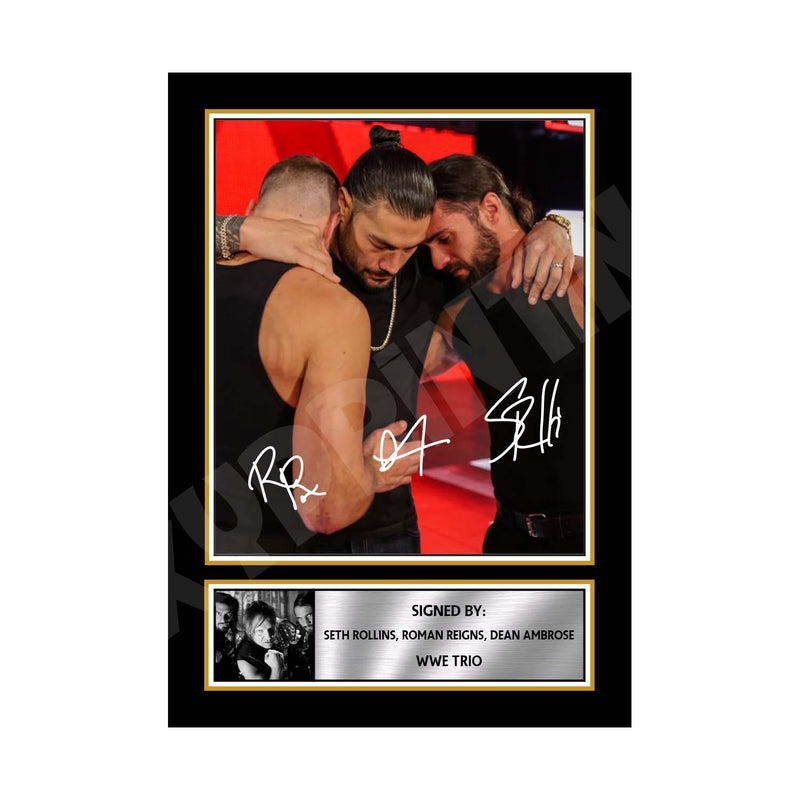 SETH ROLLINS ROMAN REIGNS _ DEAN AMBROSE 2 Limited Edition MMA Wrestler Signed Print - MMA Wrestling