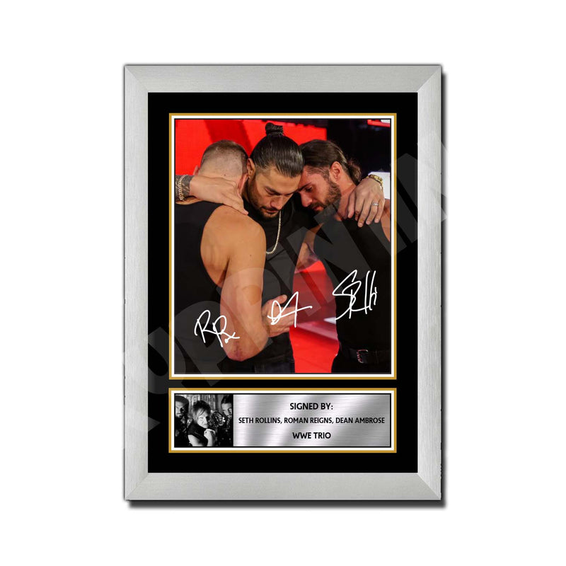SETH ROLLINS ROMAN REIGNS _ DEAN AMBROSE 2 Limited Edition MMA Wrestler Signed Print - MMA Wrestling
