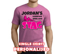 Sexy Silhouette Colour Custom Stag T-Shirt - Any Name - Party Tee