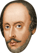 SHAKESPEARE Celebrity Face Mask Fancy Dress Cardboard Costume Mask Party Face Mask