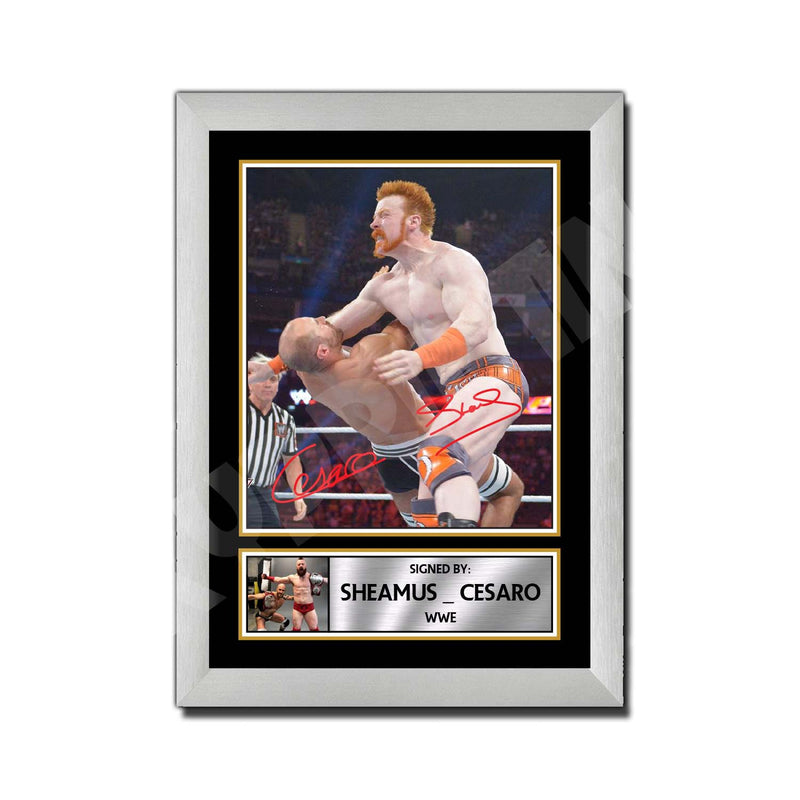 SHEAMUS _ CESARO 2 Limited Edition MMA Wrestler Signed Print - MMA Wrestling