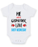 Me and My Godmother Love SHEFF WEDNESDAY Personalised FOOTBALL TEAM Baby Grow
